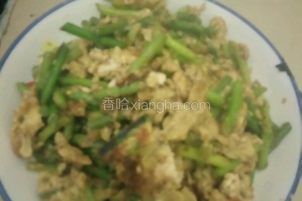 蒜苔炒鸡蛋
