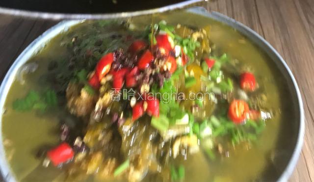 将开油淋在调味料上面即可