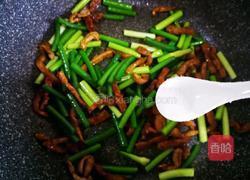 蒜苔炒肉丝的做法图解8