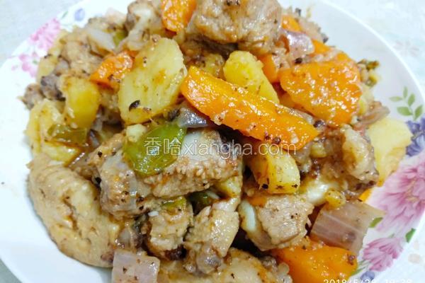 土豆胡萝卜炖鸡肉排骨