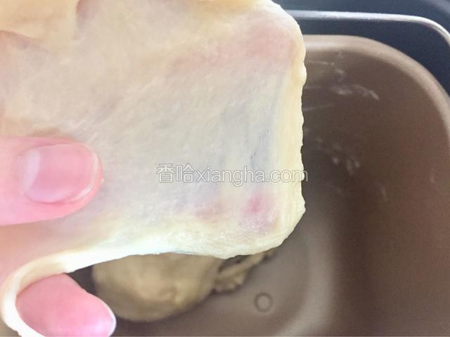 再次揉面一个程序，直至能够拉出薄膜。
