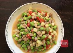 肉丁炒毛豆的做法图解8