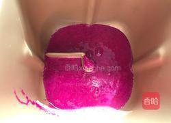 火龙果碱水贝果的做法图解1