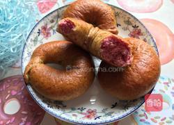 火龙果碱水贝果的做法图解10