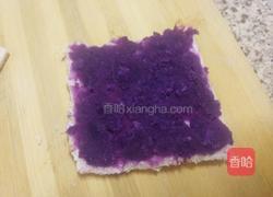 宝宝紫薯香蕉卷的做法图解4