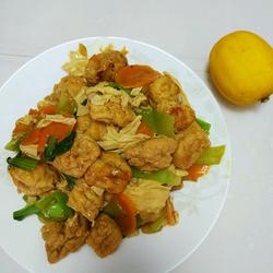 红烧豆腐泡腐竹油菜的做法[图]