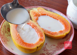 花胶木瓜牛奶冻，颜值超高！的做法图解6