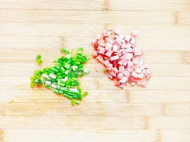 葱 火腿切末