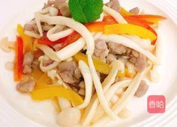 海鲜菇炒肉沫的做法图解8