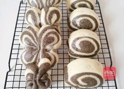 黑芝麻蝴蝶馒头的做法图解16