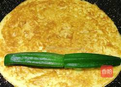 秋葵酱香鸡蛋卷的教学的做法图解8