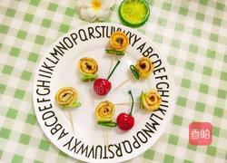 宝宝辅食虾皮蛋卷棒棒糖的做法图解8