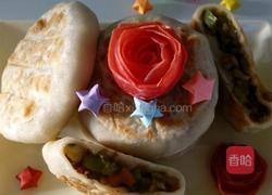 三拼馅饼（火腿尖椒茄子）的做法图解11