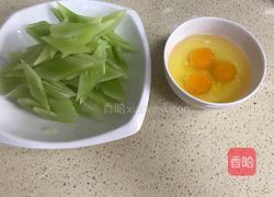 清炒莴苣鸡蛋 的做法图解3