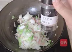 Illustration of American ham and stir-fried vegetable roots 10