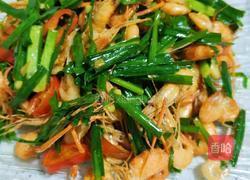 韭菜炒河虾的做法图解4