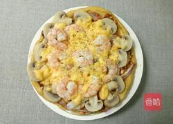 平底锅蘑菇鲜虾披萨的做法图解20