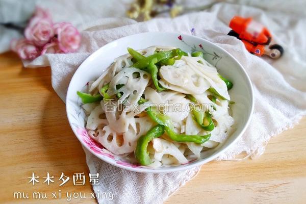 青椒炒藕片