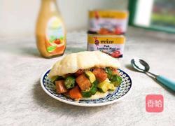 法式沙拉酱午餐肉夹荷叶饼的做法图解15