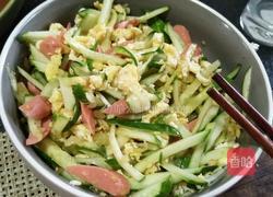 凉拌黄瓜鸡蛋火腿肠的做法图解5