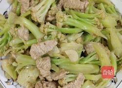 菜花炒肉的做法图解6