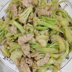 菜花炒肉的做法[图]