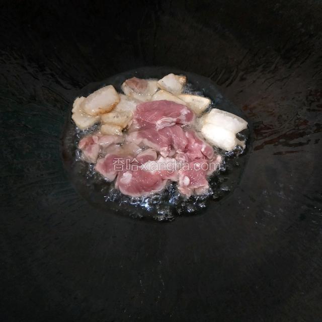 放入瘦肉