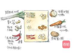 手绘食谱~安东炖鸡的做法图解2