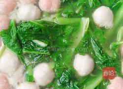 小白菜丸子汤的做法图解8