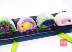 青汁糯米粿的做法图解1