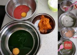 彩色卷糕的做法图解2