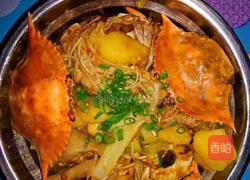 肉蟹煲的做法图解4