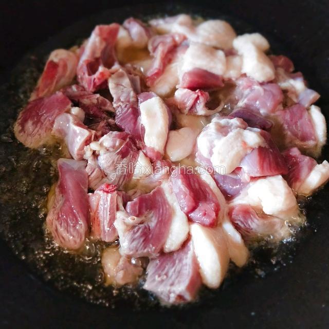 放入鸭肉块