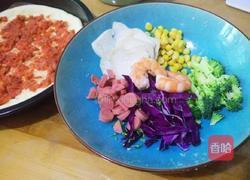 什锦蔬菜鲜虾披萨的做法图解1