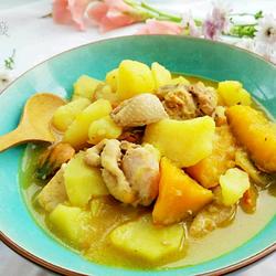 南瓜土豆炖鸡腿的做法[图]