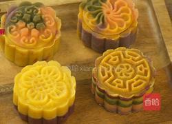 免烤彩色绿豆月饼的做法图解6