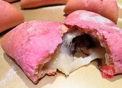 豆沙麻薯火龙果面包的做法图解1