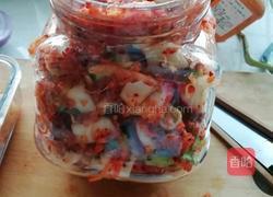 韩式辣萝卜块（图片为刚腌完还没发酵）的做法图解4