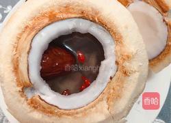 椰汁炖鸽子汤的做法图解5