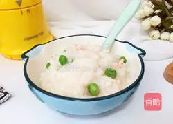 Illustration of how to make shrimp and pea porridge 7