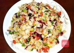 七彩蛋炒饭的做法图解3