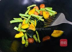 豆角南瓜焖饭的做法图解4