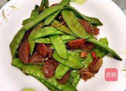 荷兰豆炒腊肠的做法图解17