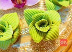 新文美食 菠菜玫瑰面点的做法图解15