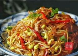 黄豆芽炒粉条的做法图解6