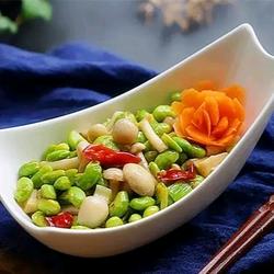 海鲜菇炒毛豆的做法[图]