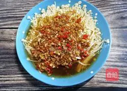 #河北菜#Garlic enoki mushroom recipe illustration 12