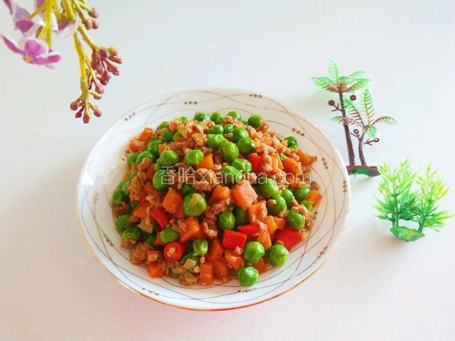 新文美食 肉末炒碗豆