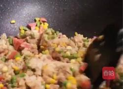 五彩炒饭的做法图解5