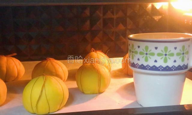 放一杯温水继续放温暖处发酵。